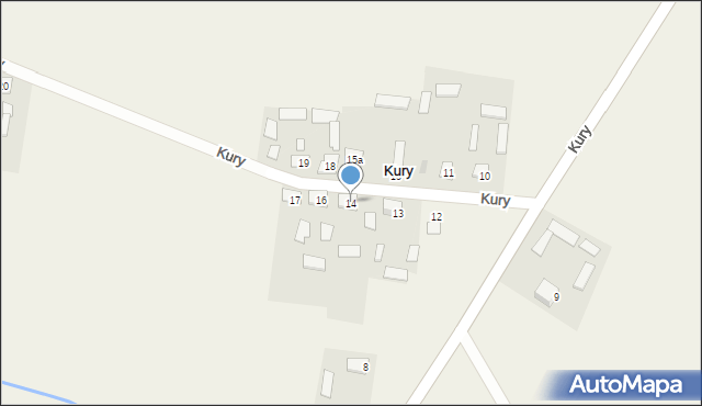 Kury, Kury, 14, mapa Kury