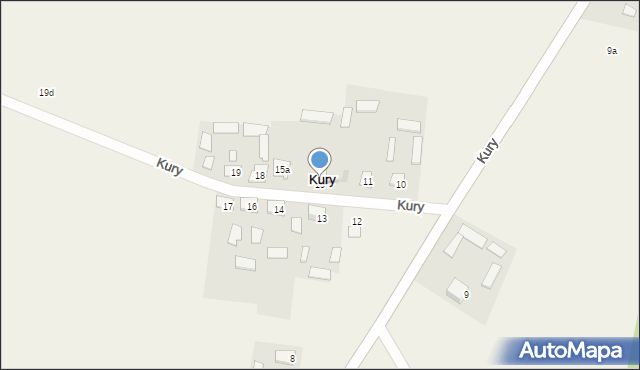 Kury, Kury, 15, mapa Kury