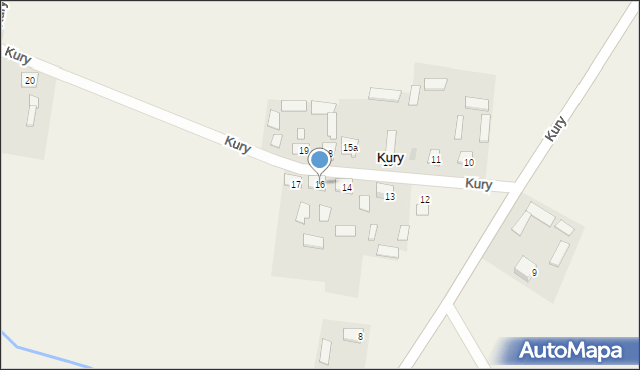 Kury, Kury, 16, mapa Kury