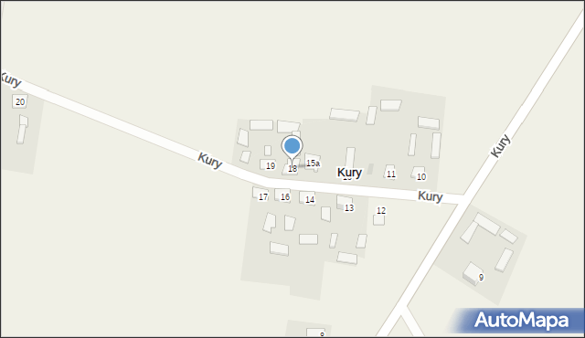 Kury, Kury, 18, mapa Kury