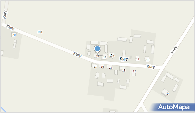 Kury, Kury, 19, mapa Kury