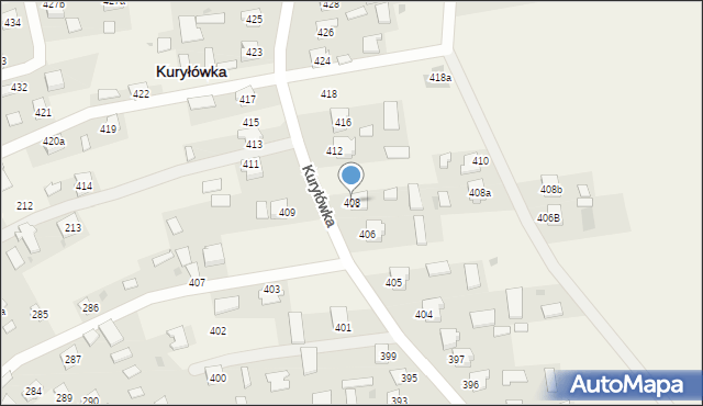 Kuryłówka, Kuryłówka, 408, mapa Kuryłówka