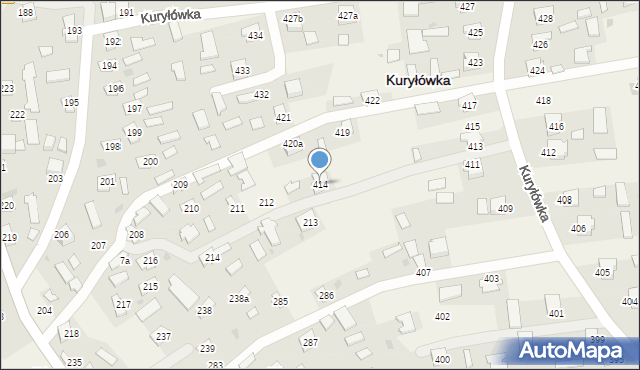 Kuryłówka, Kuryłówka, 414, mapa Kuryłówka