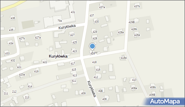 Kuryłówka, Kuryłówka, 424, mapa Kuryłówka