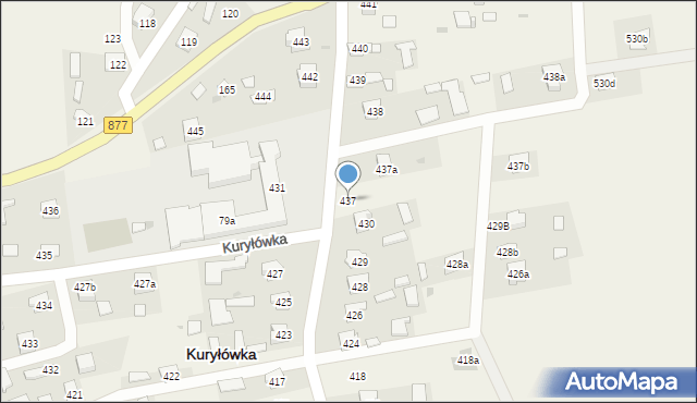 Kuryłówka, Kuryłówka, 437, mapa Kuryłówka