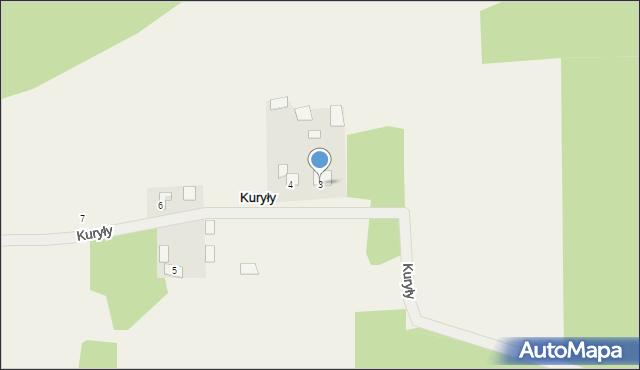 Kuryły, Kuryły, 3, mapa Kuryły