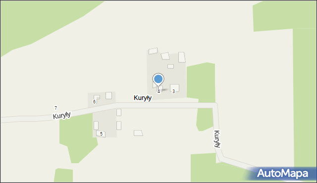 Kuryły, Kuryły, 4, mapa Kuryły