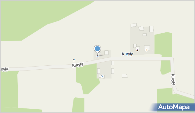 Kuryły, Kuryły, 6, mapa Kuryły