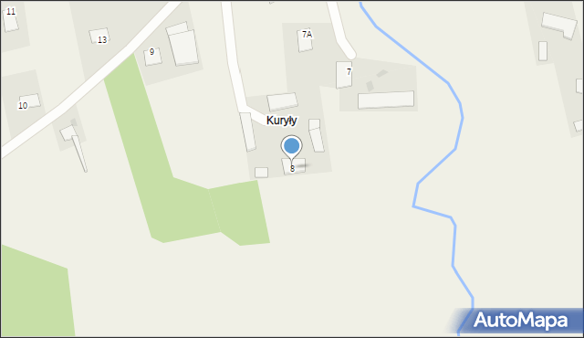 Kuryły, Kuryły, 8, mapa Kuryły