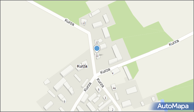 Kurza, Kurza, 11, mapa Kurza