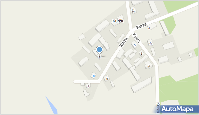 Kurza, Kurza, 9, mapa Kurza