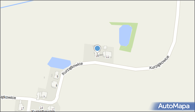 Kurzątkowice, Kurzątkowice, 10, mapa Kurzątkowice