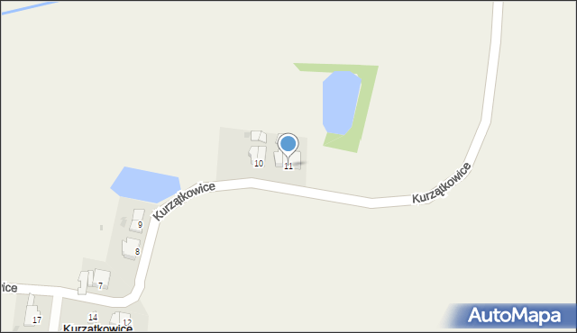 Kurzątkowice, Kurzątkowice, 11, mapa Kurzątkowice