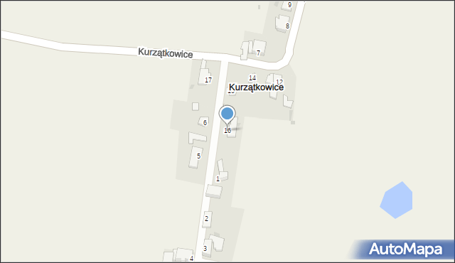 Kurzątkowice, Kurzątkowice, 16, mapa Kurzątkowice