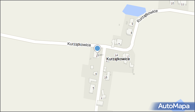 Kurzątkowice, Kurzątkowice, 17, mapa Kurzątkowice