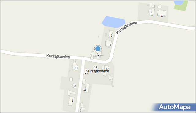 Kurzątkowice, Kurzątkowice, 7, mapa Kurzątkowice