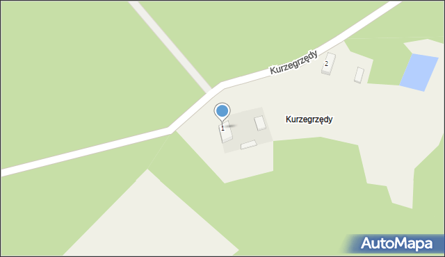 Kurzegrzędy, Kurzegrzędy, 1, mapa Kurzegrzędy