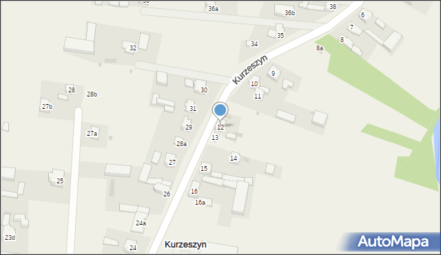 Kurzeszyn, Kurzeszyn, 12, mapa Kurzeszyn