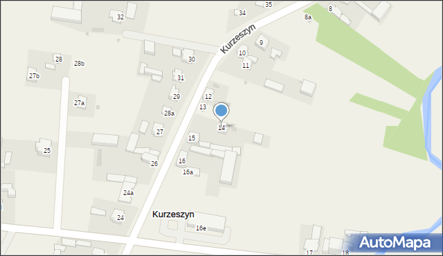 Kurzeszyn, Kurzeszyn, 14, mapa Kurzeszyn