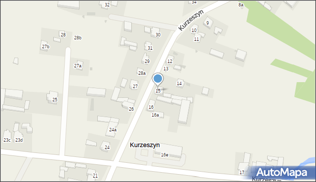 Kurzeszyn, Kurzeszyn, 15, mapa Kurzeszyn