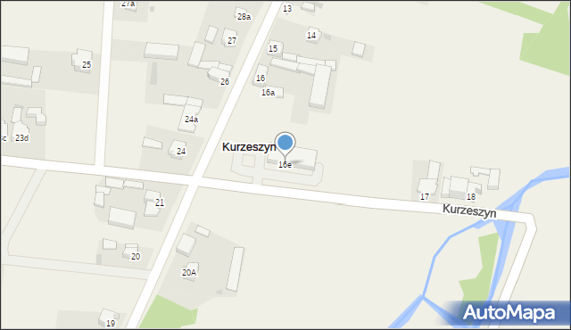 Kurzeszyn, Kurzeszyn, 16e, mapa Kurzeszyn