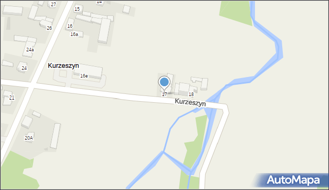 Kurzeszyn, Kurzeszyn, 17, mapa Kurzeszyn