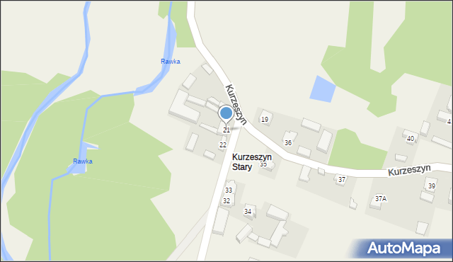 Kurzeszyn, Kurzeszyn, 21, mapa Kurzeszyn