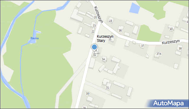Kurzeszyn, Kurzeszyn, 32, mapa Kurzeszyn