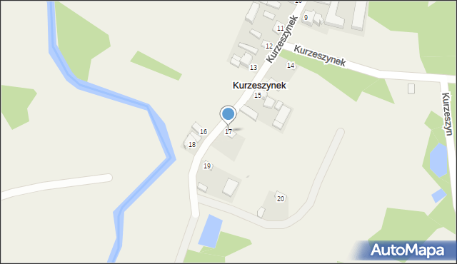 Kurzeszynek, Kurzeszynek, 17, mapa Kurzeszynek