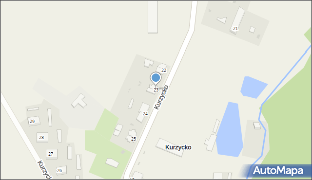 Kurzycko, Kurzycko, 23/2, mapa Kurzycko