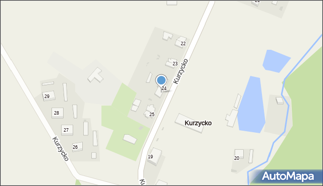 Kurzycko, Kurzycko, 24A, mapa Kurzycko
