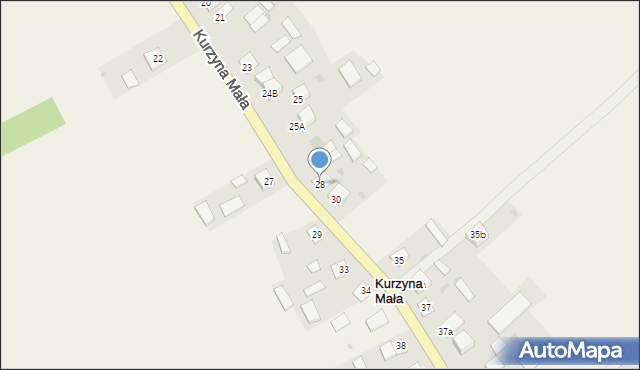 Kurzyna Mała, Kurzyna Mała, 28, mapa Kurzyna Mała