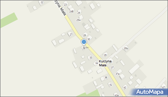 Kurzyna Mała, Kurzyna Mała, 29, mapa Kurzyna Mała