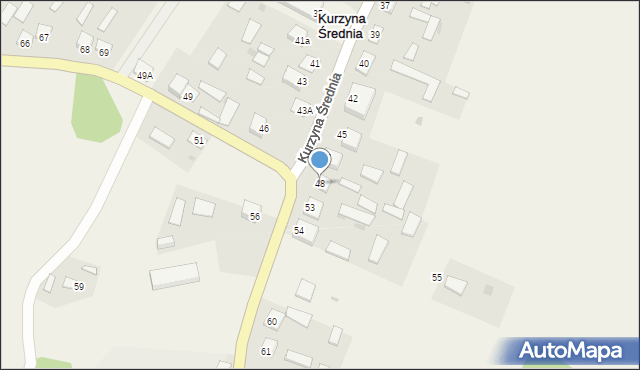 Kurzyna Średnia, Kurzyna Średnia, 48, mapa Kurzyna Średnia