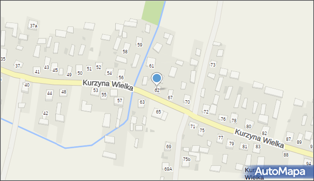 Kurzyna Wielka, Kurzyna Wielka, 62, mapa Kurzyna Wielka