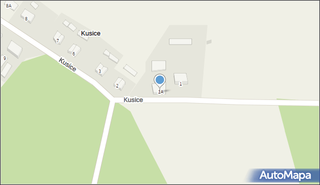 Kusice, Kusice, 1A, mapa Kusice