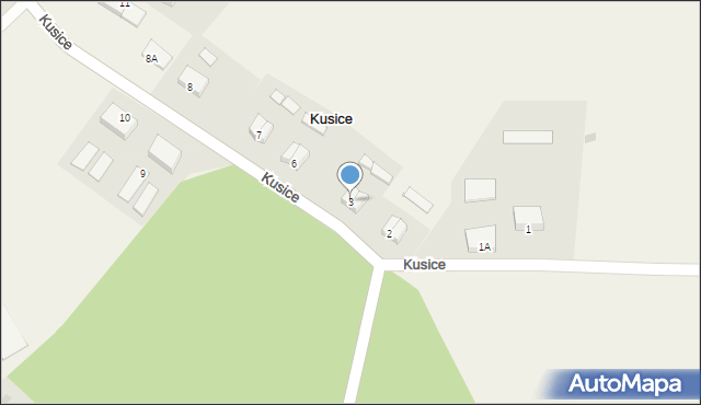 Kusice, Kusice, 3, mapa Kusice