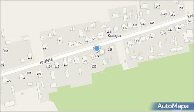 Kusięta, Kusięta, 124, mapa Kusięta