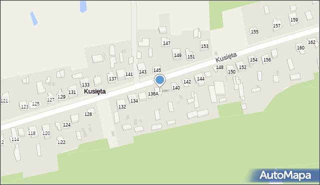Kusięta, Kusięta, 138, mapa Kusięta