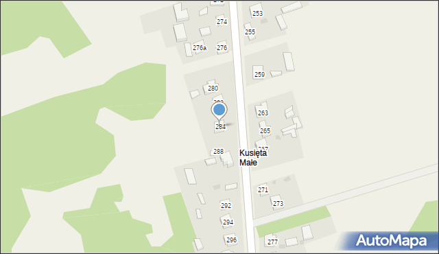 Kusięta, Kusięta, 284, mapa Kusięta