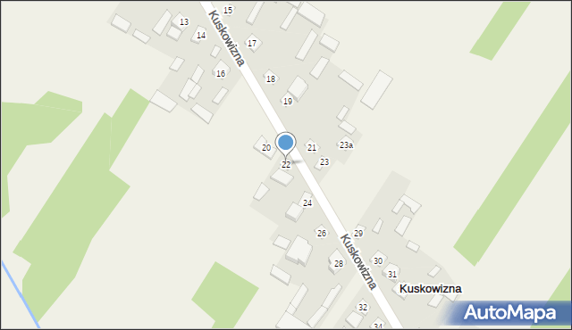 Kuskowizna, Kuskowizna, 22, mapa Kuskowizna