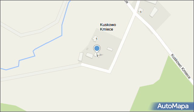 Kuskowo Kmiece, Kuskowo Kmiece, 8, mapa Kuskowo Kmiece