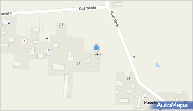 Kuśmierki, Kuśmierki, 15, mapa Kuśmierki