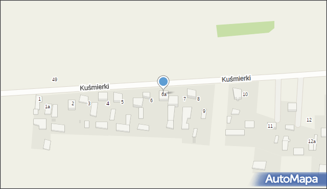 Kuśmierki, Kuśmierki, 6a, mapa Kuśmierki