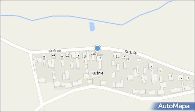 Kuśnie, Kuśnie, 14, mapa Kuśnie