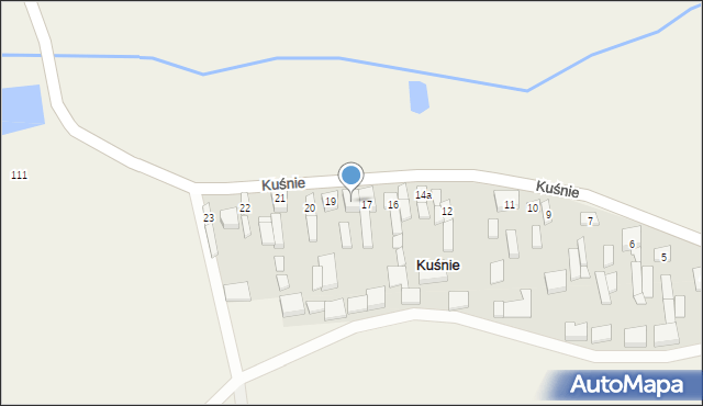 Kuśnie, Kuśnie, 18, mapa Kuśnie