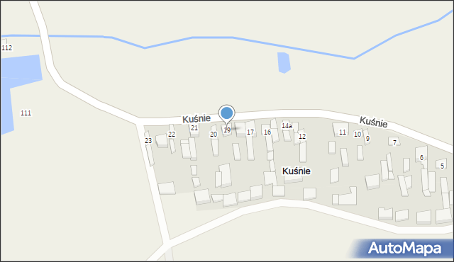 Kuśnie, Kuśnie, 19, mapa Kuśnie