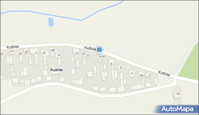 Kuśnie, Kuśnie, 7, mapa Kuśnie