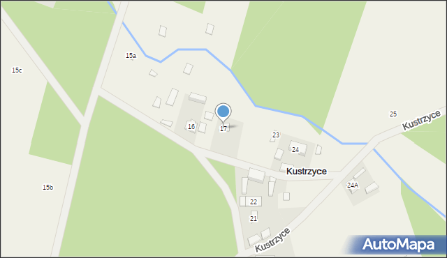 Kustrzyce, Kustrzyce, 17, mapa Kustrzyce