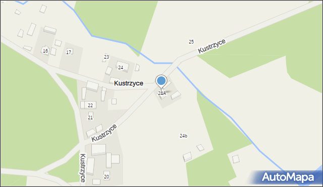 Kustrzyce, Kustrzyce, 24A, mapa Kustrzyce